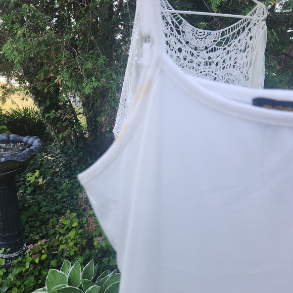 Bohemian 2 Pice White Crochet Style Lace Dress And Tunuc/top - Picture 8 of 13